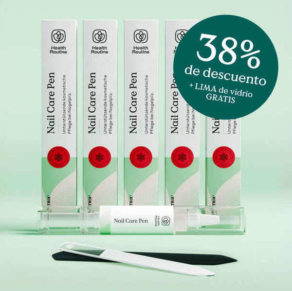 5x Bolígrafo para el cuidado de uñas + Lima de vidrio GRATIS
